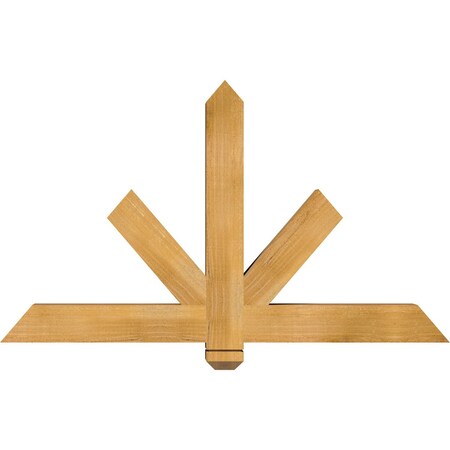 Ekena Millwork Kennewick Rough Sawn Timber Gable Bracket, Western Red Cedar, 48"W x 28"H x 4"D x 4"F, 14/12 Pitch GBW048X28X0404KEN00RWR